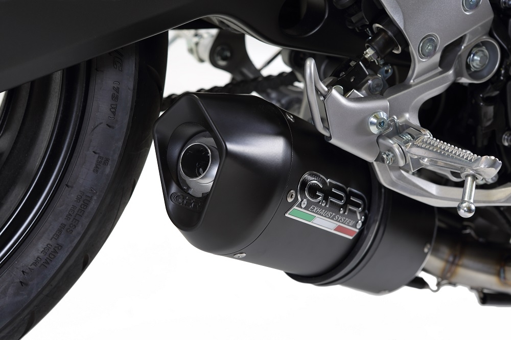 Scarico GPR compatibile con  Yamaha Mt-09 2017-2020, Furore Evo4 Nero, Scarico completo omologato,fornito con db killer estraibile,catalizzatore e collettore