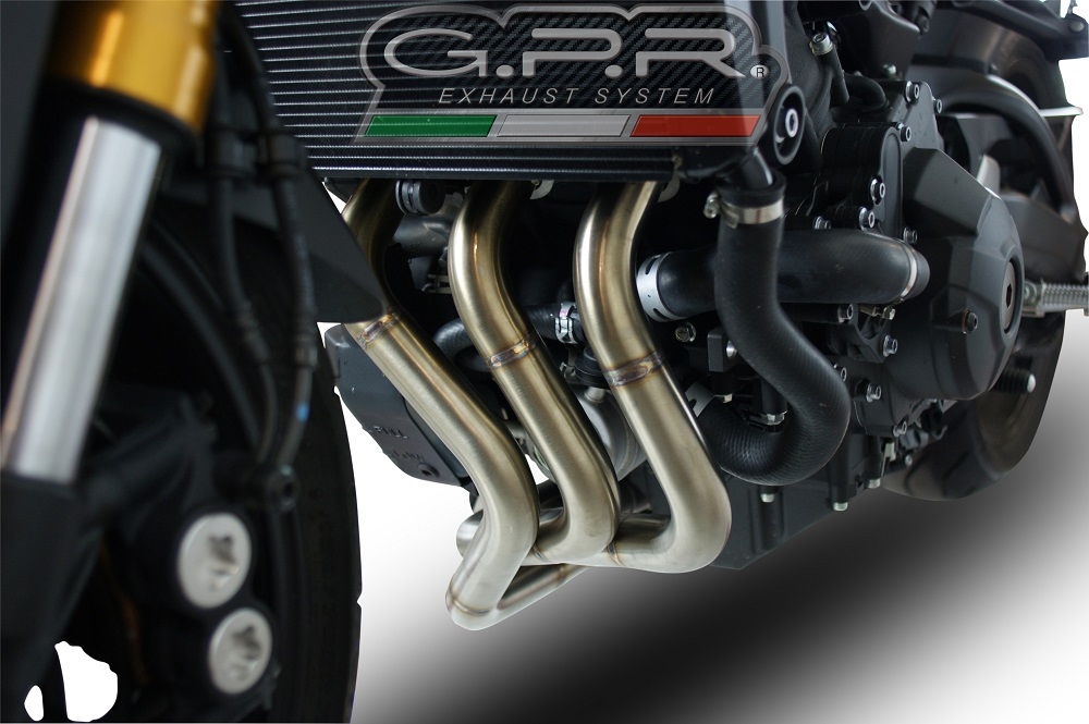 Scarico GPR compatibile con  Yamaha Tracer 9 GT 2021-2023, Furore Evo4 Nero, Scarico completo omologato,fornito con db killer estraibile,catalizzatore e collettore