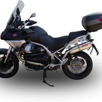 Scarico GPR compatibile con  Moto Guzzi Stelvio 1200 4V  2008-2010, Trioval, Scarico omologato, silenziatore con db killer estraibile e raccordo specifico