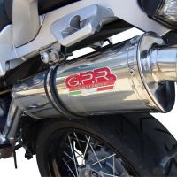 Scarico GPR compatibile con  Moto Guzzi Stelvio 1200 4V  2008-2010, Trioval, Scarico omologato, silenziatore con db killer estraibile e raccordo specifico