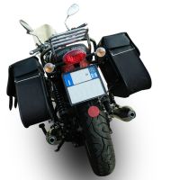 Scarico GPR compatibile con  Moto Guzzi V7 (I - II) - Stone - Special 2012-2016, Vintacone , Coppia di terminali di scarico omologati, forniti con db killer removibile, catalizzatori e raccordi specifici