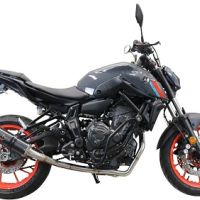 Scarico GPR compatibile con  Yamaha Mt-07  2021-2024, M3 Black Titanium, Scarico completo racing, fornito con db killer estraibile e collettore, non conforme per uso stradale