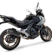 Scarico GPR compatibile con  Cf Moto 700 Mt 2023-2024, M3 Black Titanium, Terminale di scarico omologato, fornito con db killer estraibile, catalizzatore e raccordo specifico