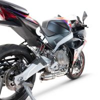 GPR exhaust compatible with  Aprilia RS 457 2024-2025, Ghost Inox, Racing full system exhaust, including removable db killer 