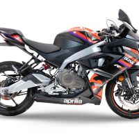 GPR exhaust compatible with  Aprilia RS 457 2024-2025, Ghost Inox, Racing full system exhaust, including removable db killer 