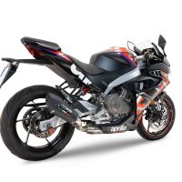 Scarico GPR compatibile con  Aprilia RS 457 2024-2025, GP Evo4 Black Titanium, Scarico completo omologato,fornito con db killer estraibile,catalizzatore e collettore