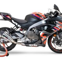 GPR exhaust compatible with  Aprilia RS 457 2024-2025, GP Evo4 Titanium, Homologated legal full system exhaust, including removable db killer and catalyst 