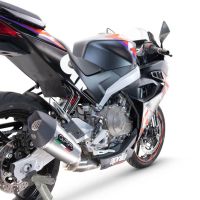 GPR exhaust compatible with  Aprilia RS 457 2024-2025, GP Evo4 Titanium, Homologated legal full system exhaust, including removable db killer and catalyst 