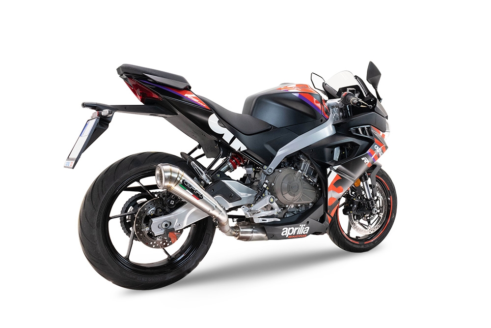 GPR exhaust compatible with  Aprilia RS 457 2024-2025, Powercone Evo, Racing full system exhaust, including removable db killer 