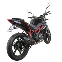 GPR exhaust compatible with  Benelli Bn 125 2021-2024, Furore Evo4 Poppy, Homologated legal full system exhaust, including removable db killer and catalyst 