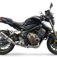 Scarico GPR compatibile con  Honda Cbr 650 F 2014-2016, M3 Titanium Natural, Scarico completo omologato,fornito con db killer estraibile,catalizzatore e collettore