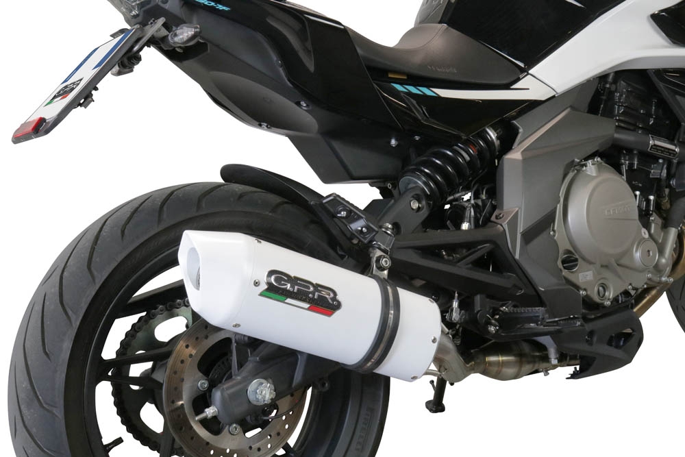 Scarico GPR compatibile con  Cf Moto 400 NK 2019-2020, Albus Evo4, Terminale di scarico omologato,fornito con db killer estraibile,catalizzatore e collettore