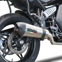 GPR exhaust compatible with  Cf Moto 650 Gt 2022-2024, Gpe Ann. Titanium, Racing slip-on exhaust, including link pipe and removable db killer 