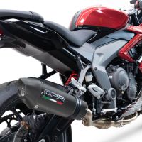 Scarico GPR compatibile con  Triumph Daytona 660 2023-2025, GP Evo4 Black Titanium, Scarico completo omologato,fornito con db killer estraibile,catalizzatore e collettore