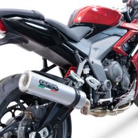 GPR exhaust compatible with  Triumph Daytona 660 2023-2025, M3 Inox , Homologated legal full system exhaust, including removable db killer and catalyst 