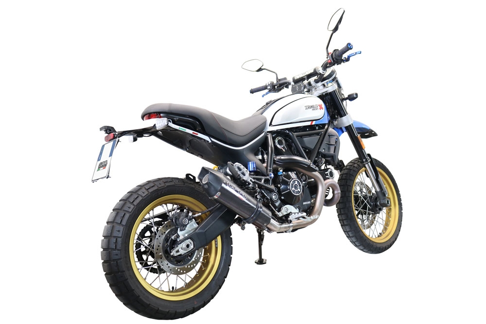 Scarico GPR compatibile con  Ducati Scrambler 800 Desert Sled -DS Fasthouse 2021-2024, GP Evo4 Poppy, Terminale di scarico omologato,fornito con db killer estraibile,catalizzatore e collettore