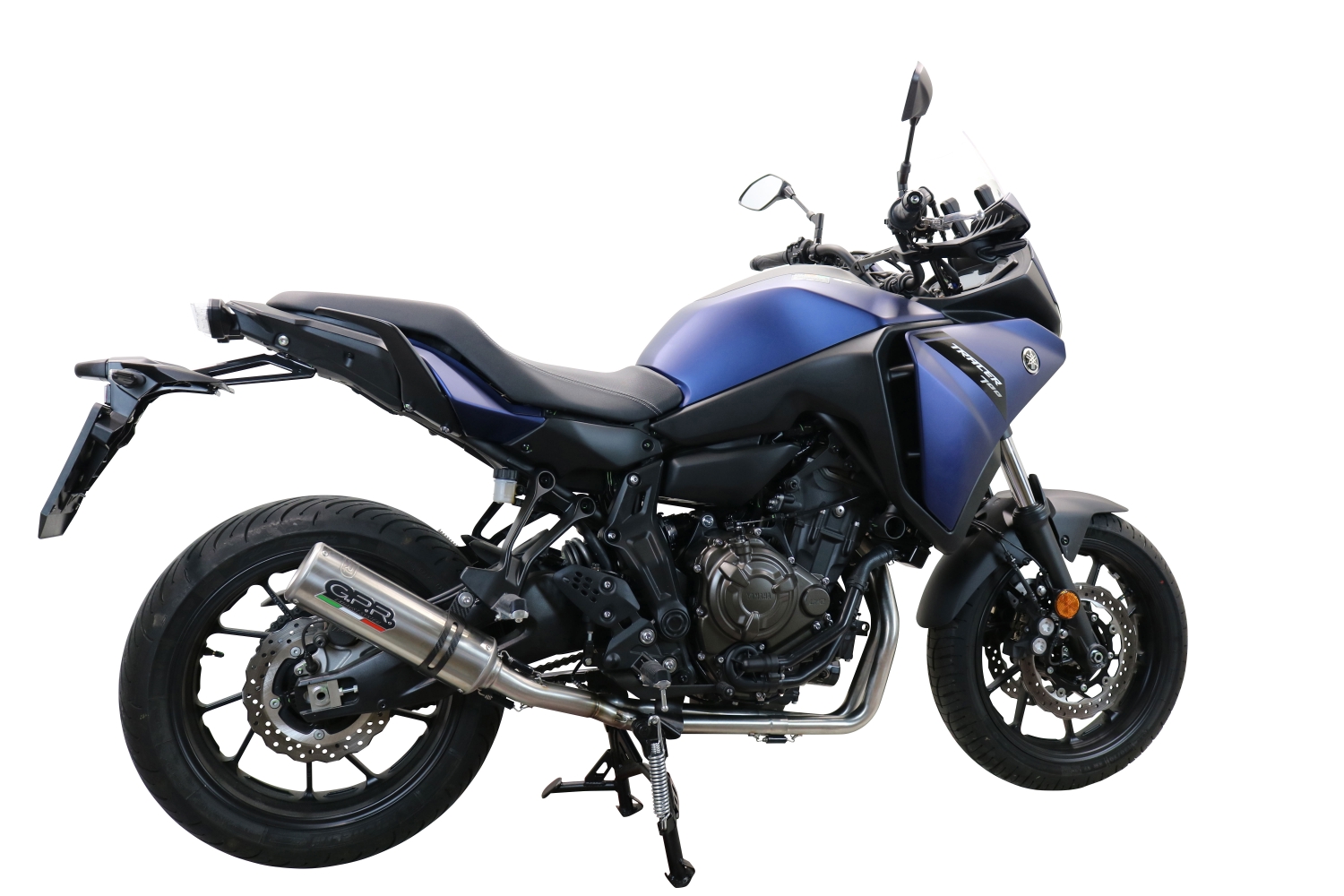 GPR exhaust compatible with  Yamaha Tracer 700 2020-2021, M3 Inox , Homologated legal full system exhaust, including removable db killer and catalyst 