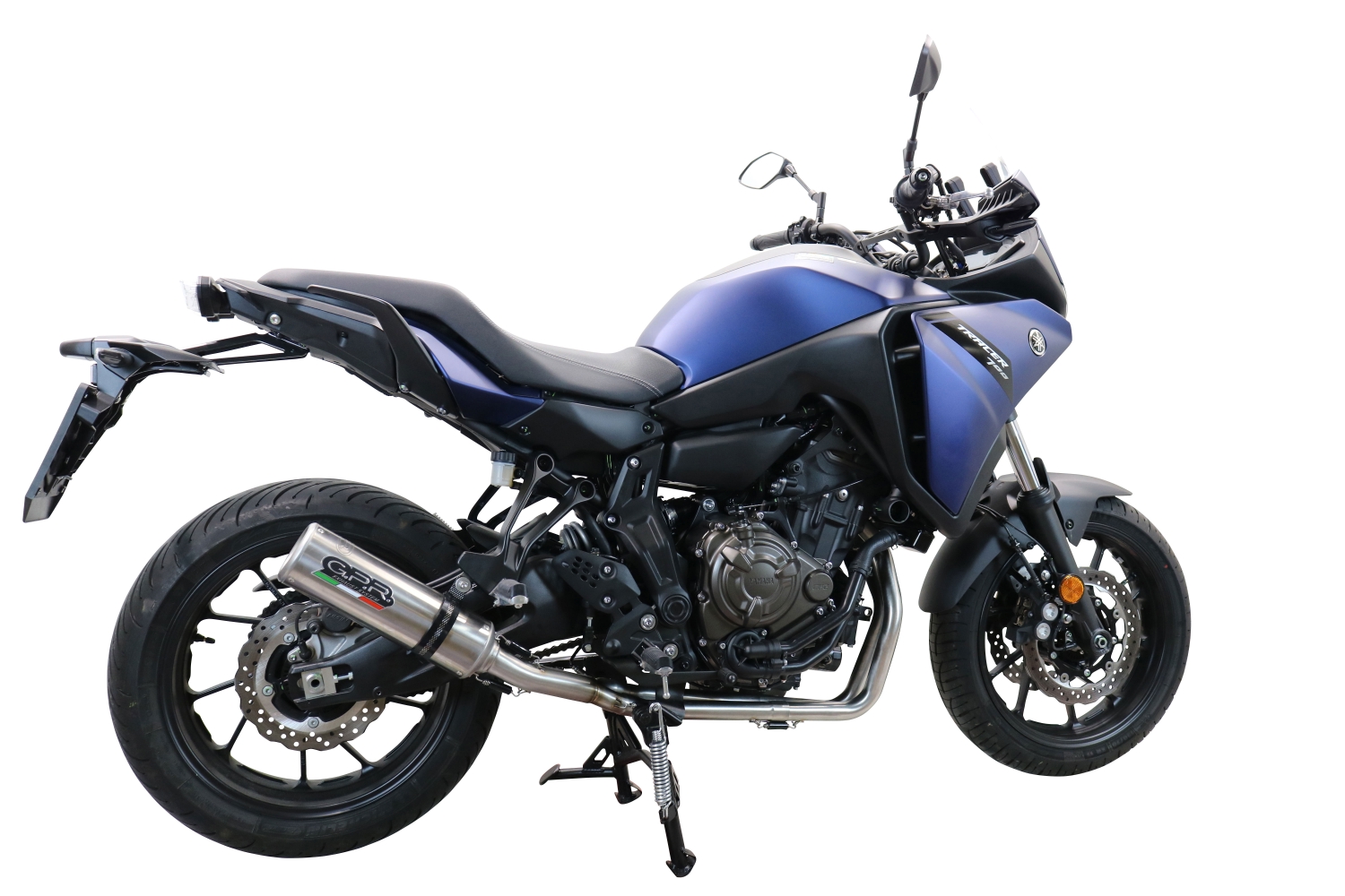 GPR exhaust compatible with  Yamaha Tracer 700 2020-2021, M3 Inox , Homologated legal full system exhaust, including removable db killer and catalyst 