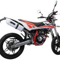 Scarico GPR compatibile con  Beta RR 125 4T Enduro 2019-2020, Albus Evo4, Terminale di scarico omologato, fornito con db killer estraibile, catalizzatore e raccordo specifico