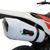 Scarico GPR compatibile con  Beta RR 125 4T Motard 2019-2020, Albus Evo4, Terminale di scarico omologato, fornito con db killer estraibile, catalizzatore e raccordo specifico