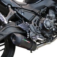 Scarico GPR compatibile con  Kawasaki Z 650 2017-2020, Furore Evo4 Nero, Scarico completo omologato,fornito con db killer estraibile,catalizzatore e collettore