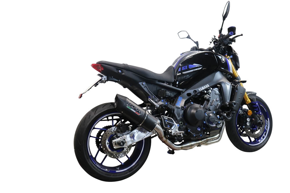 Scarico GPR compatibile con  Yamaha Mt-09 2021-2023, Furore Evo4 Nero, Scarico completo omologato,fornito con db killer estraibile,catalizzatore e collettore