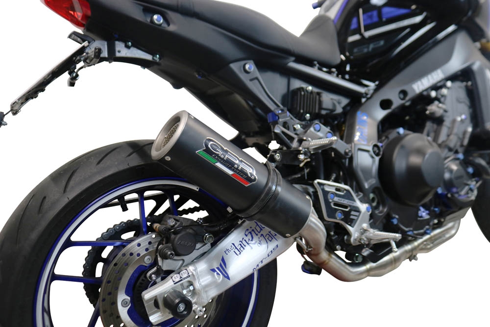 Scarico GPR compatibile con  Yamaha Mt-09 2021-2023, M3 Black Titanium, Scarico completo omologato,fornito con db killer estraibile,catalizzatore e collettore