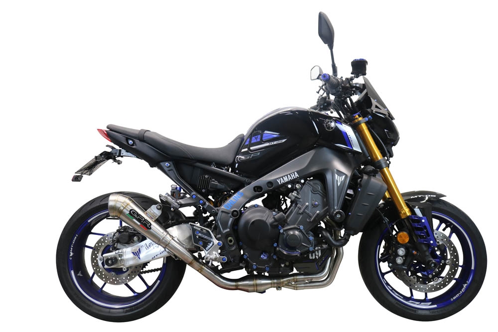 Scarico GPR compatibile con  Yamaha Mt-09 2021-2023, Powercone Evo, Scarico completo omologato,fornito con db killer estraibile,catalizzatore e collettore