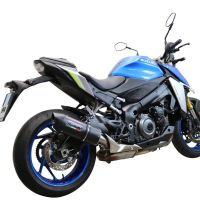 GPR exhaust compatible with  Suzuki Gsx-S 950  2015-2016, Furore Evo4 Nero, Homologated legal slip-on exhaust including removable db killer and link pipe 