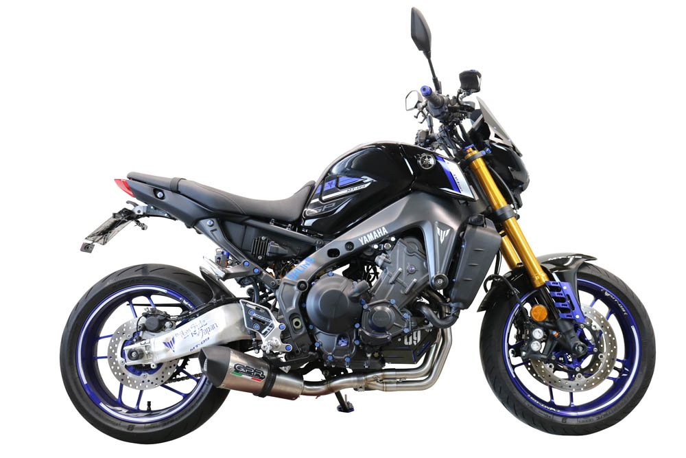 Scarico GPR compatibile con  Yamaha Mt-09 2014-2020, Gpe Ann. titanium, Scarico completo racing, fornito con db killer estraibile e collettore, non conforme per uso stradale