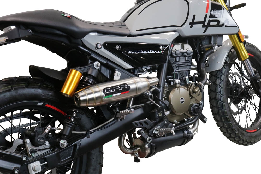 GPR exhaust compatible with  F.B. Mondial Hps 125 2021-2023, Deeptone Inox, Racing full system exhaust  