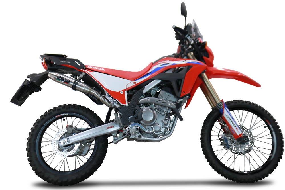 Scarico GPR compatibile con  Honda Crf 300 L - Rally 2021-2024, Deeptone Inox, scarico Racing, con raccordo specifico e db killer estraibile, non conforme per uso stradale