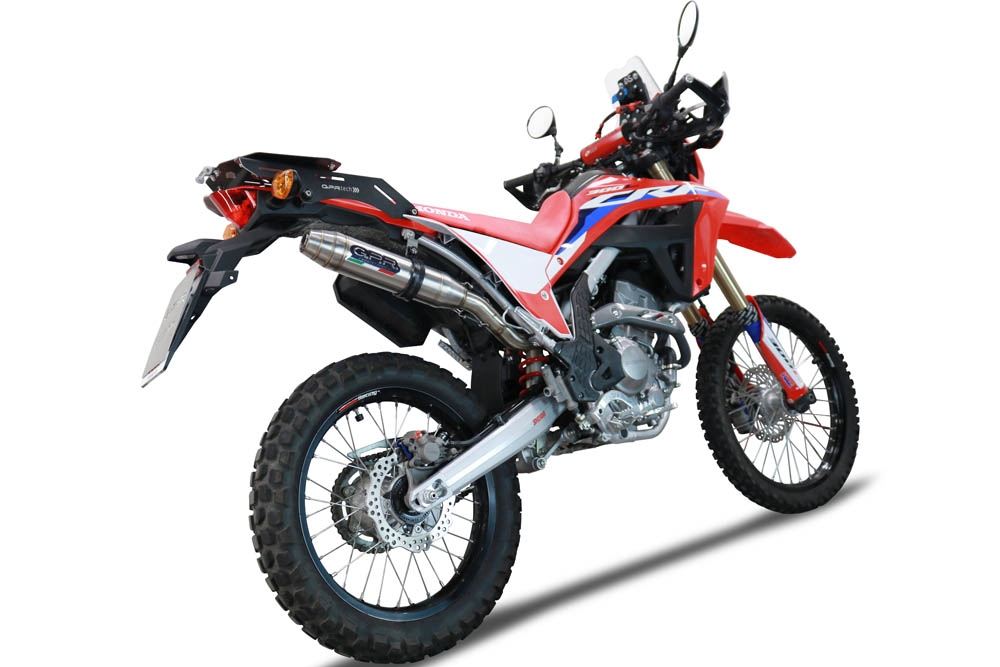 Scarico GPR compatibile con  Honda Crf 300 L - Rally 2021-2024, Deeptone Inox, scarico Racing, con raccordo specifico e db killer estraibile, non conforme per uso stradale