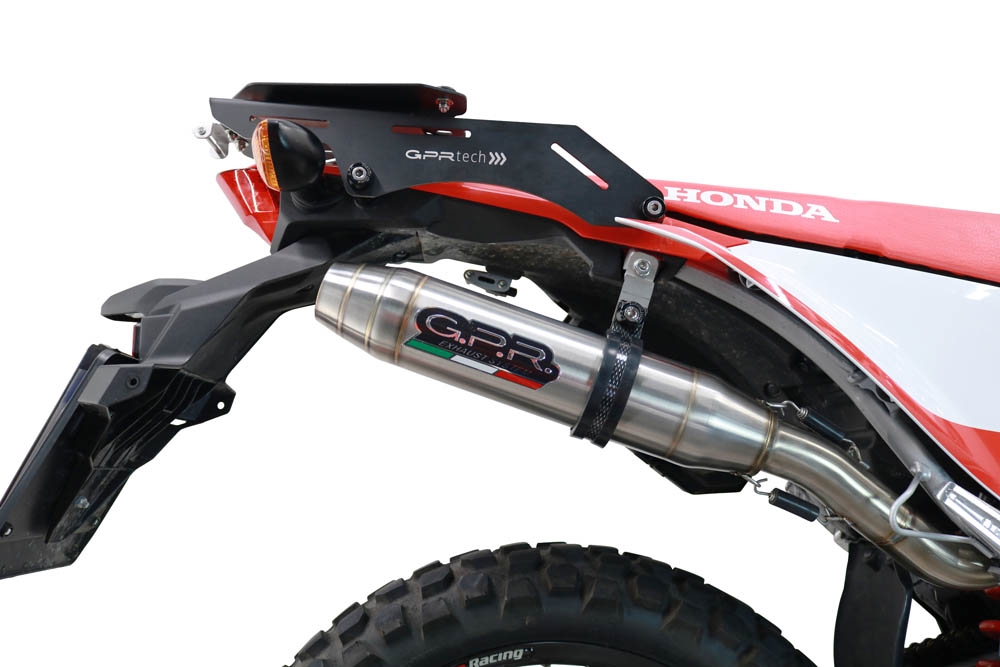 Scarico GPR compatibile con  Honda Crf 300 L - Rally 2021-2024, Deeptone Inox, scarico Racing, con raccordo specifico e db killer estraibile, non conforme per uso stradale