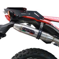 Scarico GPR compatibile con  Honda Crf 300 L - Rally 2021-2024, Deeptone Inox, scarico Racing, con raccordo specifico e db killer estraibile, non conforme per uso stradale