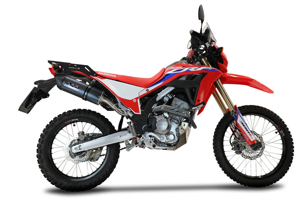 Scarico GPR compatibile con  Honda Crf 300 L - Rally 2021-2024, Furore Evo4 Poppy, Terminale di scarico omologato,fornito con db killer estraibile,catalizzatore e collettore