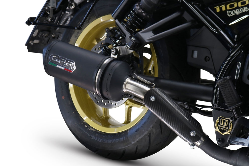 Scarico GPR compatibile con  Honda Cmx 1100 Rebel 2021-2024, Ghisa , Scarico omologato, silenziatore con db killer estraibile e raccordo specifico