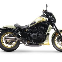 Scarico GPR compatibile con  Honda Cmx 1100 Rebel 2021-2024, M3 Inox , Scarico omologato, silenziatore con db killer estraibile e raccordo specifico