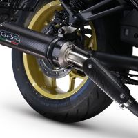 GPR exhaust compatible with  Honda Cmx 1100 Rebel 2021-2024, M3 Poppy , Homologated legal slip-on exhaust including removable db killer and link pipe 