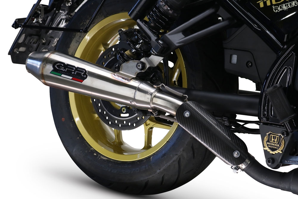 Scarico GPR compatibile con  Honda Cmx 1100 Rebel 2021-2024, Ultracone, Scarico omologato, silenziatore con db killer estraibile e raccordo specifico