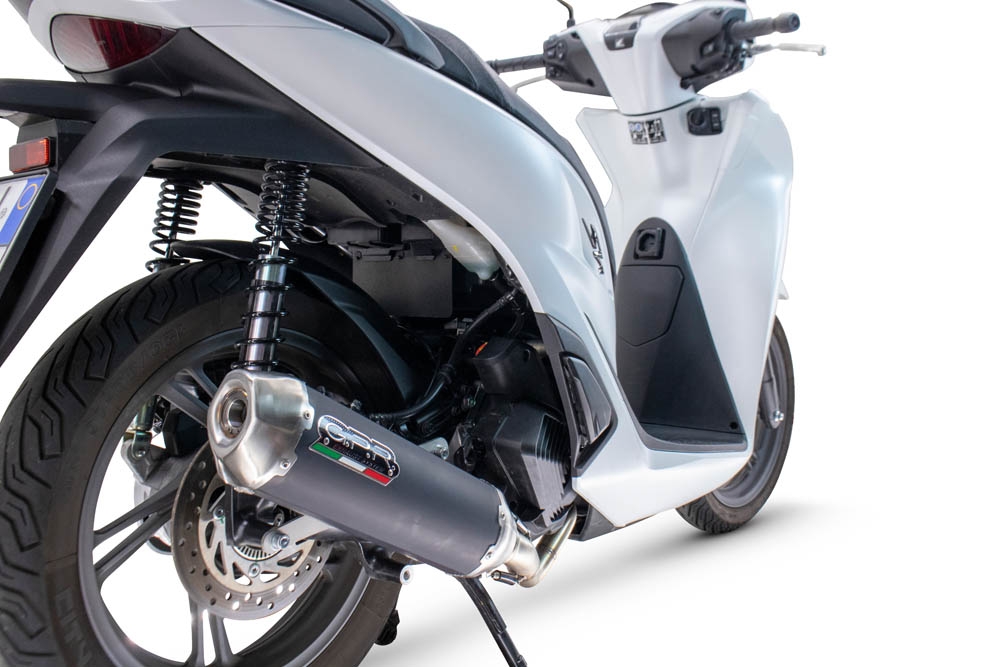 Scarico GPR compatibile con  Honda SH 125 2024-2025, Pentascooter, Scarico completo omologato per il rumore,fornito con db killer,catalizzatore conforme alla revisione e collettore