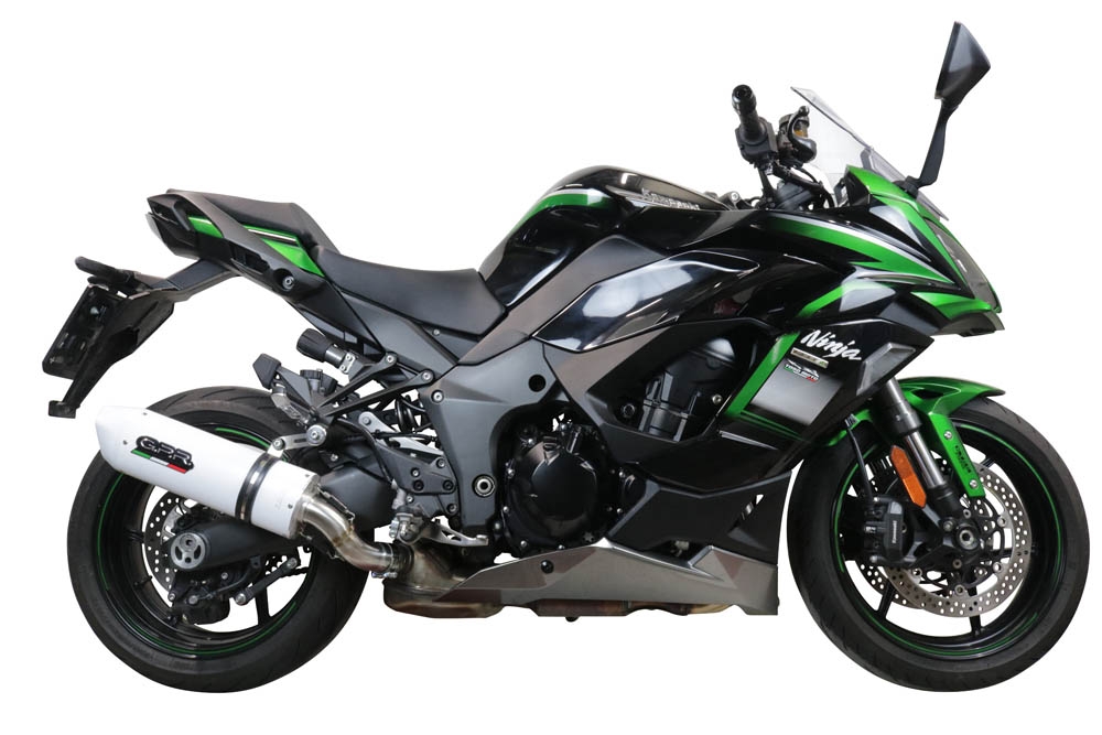 Scarico GPR compatibile con  Kawasaki Ninja 1000 Sx 2021-2024, Albus Evo4, Scarico omologato, silenziatore con db killer estraibile e raccordo specifico