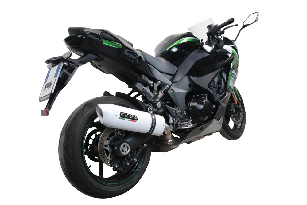 Scarico GPR compatibile con  Kawasaki Ninja 1000 Sx 2021-2024, Albus Evo4, Scarico omologato, silenziatore con db killer estraibile e raccordo specifico