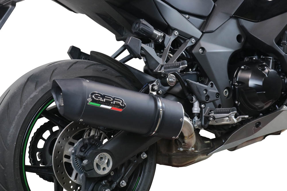 Scarico GPR compatibile con  Kawasaki Ninja 1000 Sx 2020-2020, Furore Evo4 Nero, Scarico omologato, silenziatore con db killer estraibile e raccordo specifico