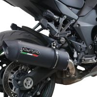 Scarico GPR compatibile con  Kawasaki Ninja 1000 Sx 2020-2020, Furore Evo4 Nero, Scarico omologato, silenziatore con db killer estraibile e raccordo specifico