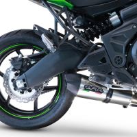 GPR exhaust compatible with  Kawasaki Versys 650 2021-2022, GP Evo4 Titanium, Homologated legal full system exhaust, including removable db killer and catalyst 