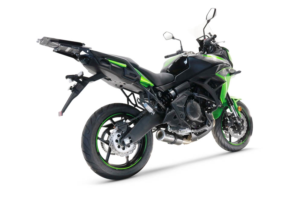 Scarico GPR compatibile con  Kawasaki Versys 650 2015-2016, M3 Poppy , Scarico completo omologato,fornito con db killer estraibile,catalizzatore e collettore