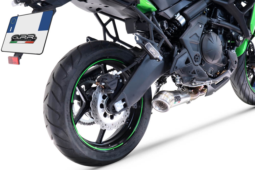 Scarico GPR compatibile con  Kawasaki Versys 650 2021-2022, Powercone Evo, Scarico completo racing, fornito con db killer estraibile e collettore, non conforme per uso stradale