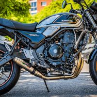 Scarico GPR compatibile con  Kawasaki Z 650 RS 2021-2023, Deeptone Inox, Scarico completo omologato per il rumore,fornito con db killer,catalizzatore conforme alla revisione e collettore