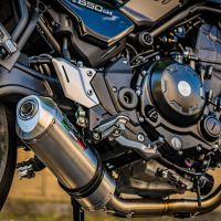 Scarico GPR compatibile con  Kawasaki Z 650 RS 2021-2023, Satinox, Scarico completo omologato per il rumore,fornito con db killer,catalizzatore conforme alla revisione e collettore